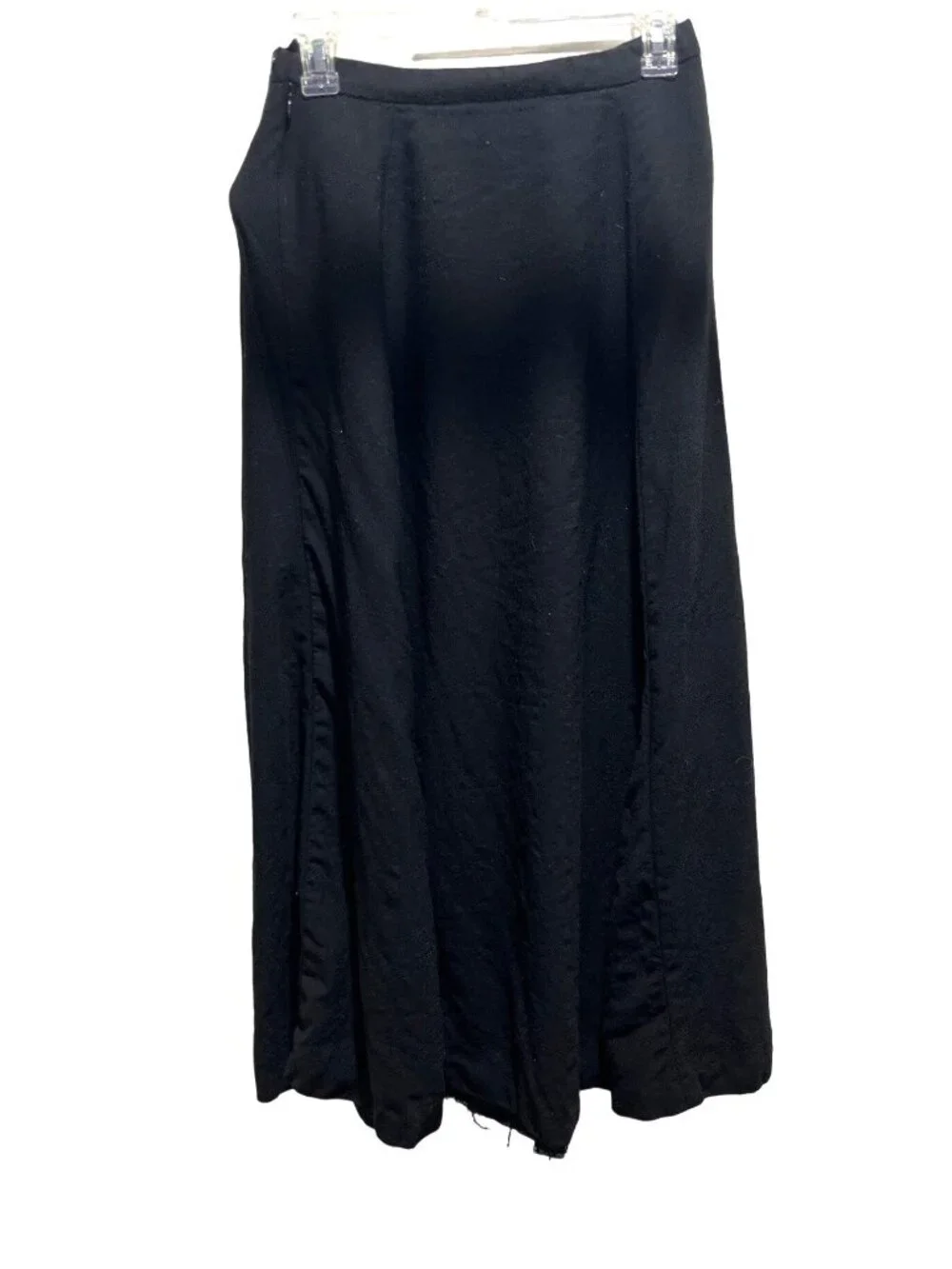 Nordstrom Size 10 Black Wool Skirt Side Zipper 29e - Picture 1 of 12